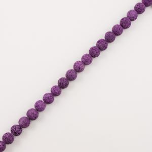 Rows Lava Beads Purple (10mm)