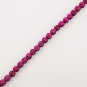 Rows Lava Beads Fuchsia (10mm)