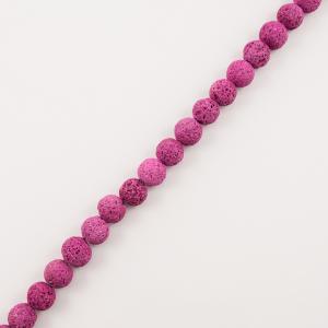 Rows Lava Beads Fuchsia (13mm)
