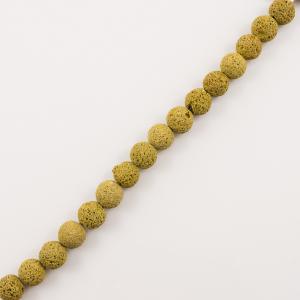 Rows Lava Beads Mustard (12mm)