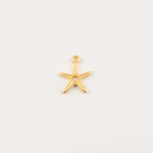 Gold Plated Metal Starfish 1.8x1.4cm