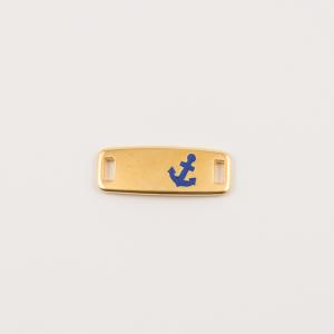 Gold Plated Plate Anchor 3.1x1.2cm
