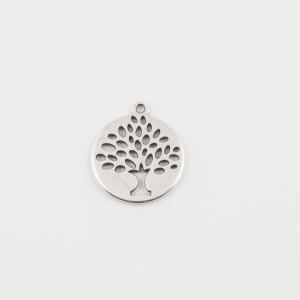 Metal Tree of Life Silver 2.8x2.5cm