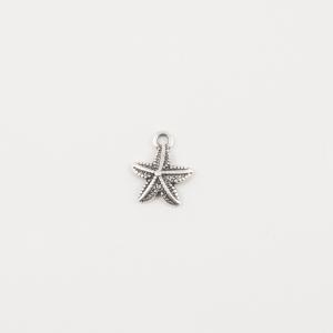 Metal Starfish Silver 1.6x1.3cm