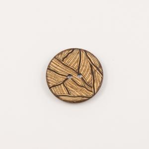 Wooden Button Lines 3cm