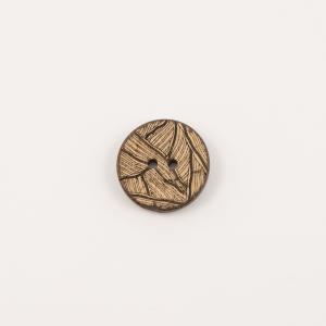 Wooden Button Lines 2.2cm