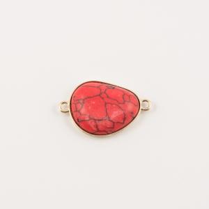 Gold Plated Item Coral Stone 3.5x2.2cm
