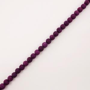 Rows Lava Beads Purple (12mm)