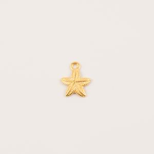 Gold Plated Metal Starfish 1.6x1.3cm