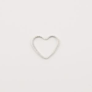 Heart Outline Silver 2.2x2cm