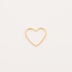Gold Plated Heart Outline 2.2x2cm