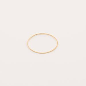 Gold Plated Oval Outline 2.7x1.8cm