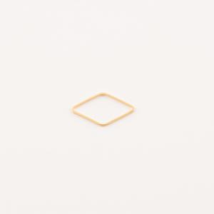 Gold Plated Rhombus Outline 1.7x1cm