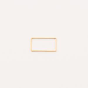 Gold Plated Rectangle Outline 1.9x1cm