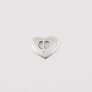 Clasp Heart Silver 2.5x2.2cm