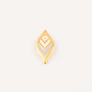 Gold Plated Item Enamel Lilac-Ivory-Pink