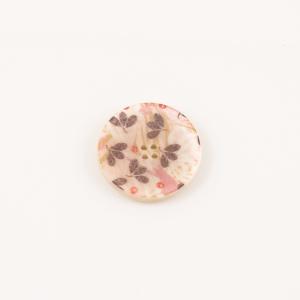 Button Coconut Floral 2.8cm