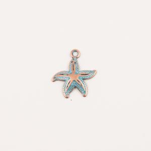 Copper Starfish Oxidized Blue