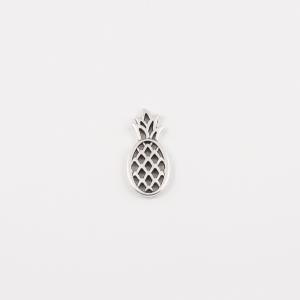 Metal Pineapple Silver 2.5x1.2cm