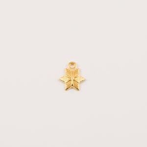 Gold Plated Metal Star 1.4x1.1cm