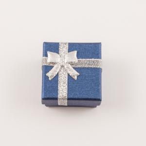 Κουτί Δώρου Μπλε Σκούρο 4x3cm