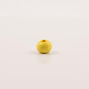 Ceramic Bead Yellow 1cm