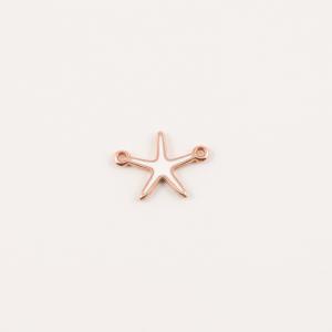 Starfish Pink Gold Enamel White