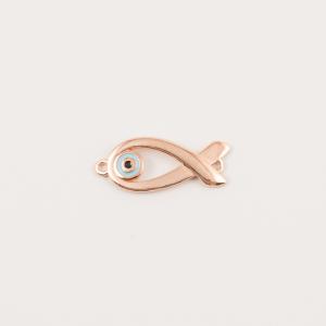 Ψάρι Ροζ Χρυσό Μάτι 3.2x1.3cm