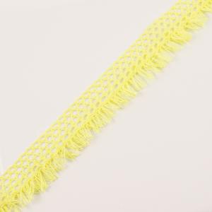 Knitted Braid Fringes Yellow