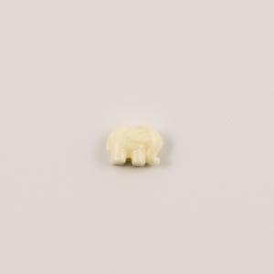 Elephant Coral Paste White 1x0.7cm