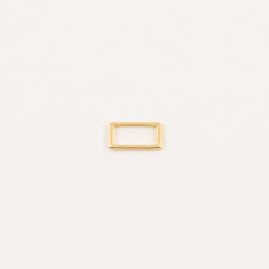 Gold Plated Rectangle Outline 1.2x0.7cm
