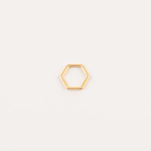 Gold Plated Outline Hexagon (1.1x1cm)