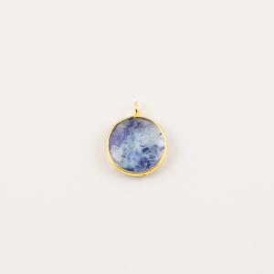 Gold Plated Item Blue Agate 2x1.7cm