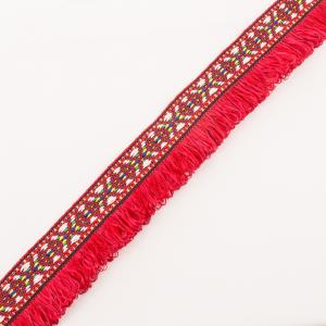 Braid Multicolored Design Red