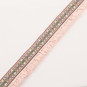 Braid Multicolored Design Pink