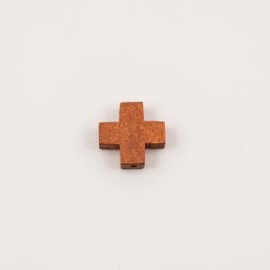 Wooden Cross Brown 1.8x1.8cm