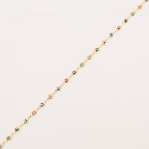 Gold Plated Chain Eyes Stars 5mm
