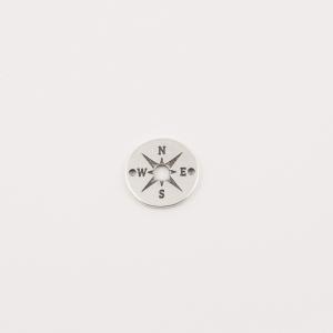 Metal Compass Silver 1.6cm