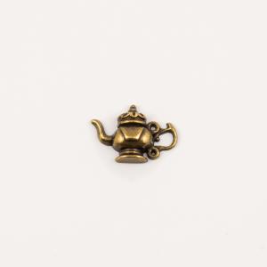 Metal Teapot Bronze 2.2x1.5cm
