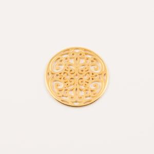 Gold Plated Perforated Item 3.2cm