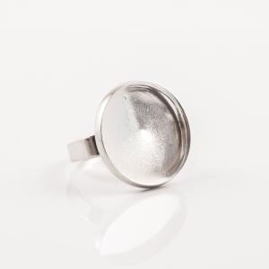 Δαχτυλίδι Για Υγρό Γυαλί Ασημί 2.2cm