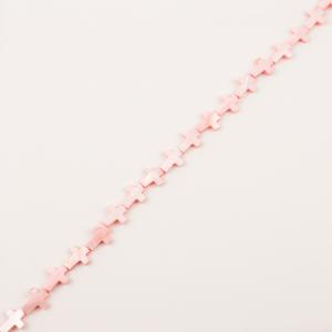 Shell Crosses Pink (1.4x1.2cm)