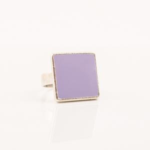 Square Ring Lilac Enamel