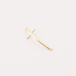 Gold Plated Cross Silver 925 (3.8x1.5cm)