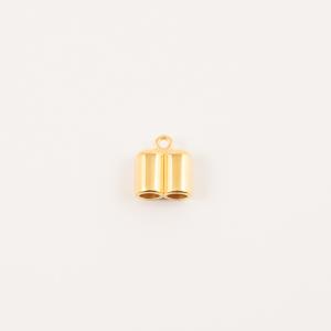Gold Plated Double Connector 1.6x1.4cm