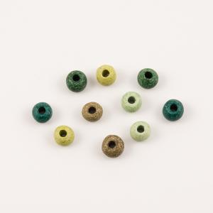 Ceramic Beads Green Shades