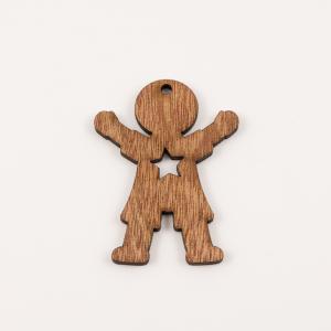 Wooden Boy 6x4.7cm