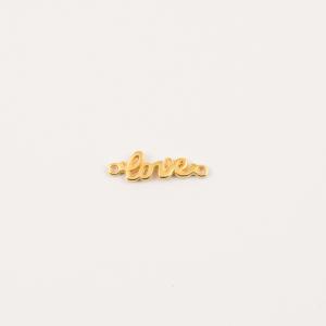 Gold Plated Metal "love" 2.1x0.7cm