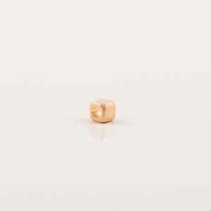 Metal Cube Pink Gold 4mm