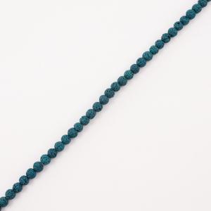 Row Lava Beads Teal (6mm)